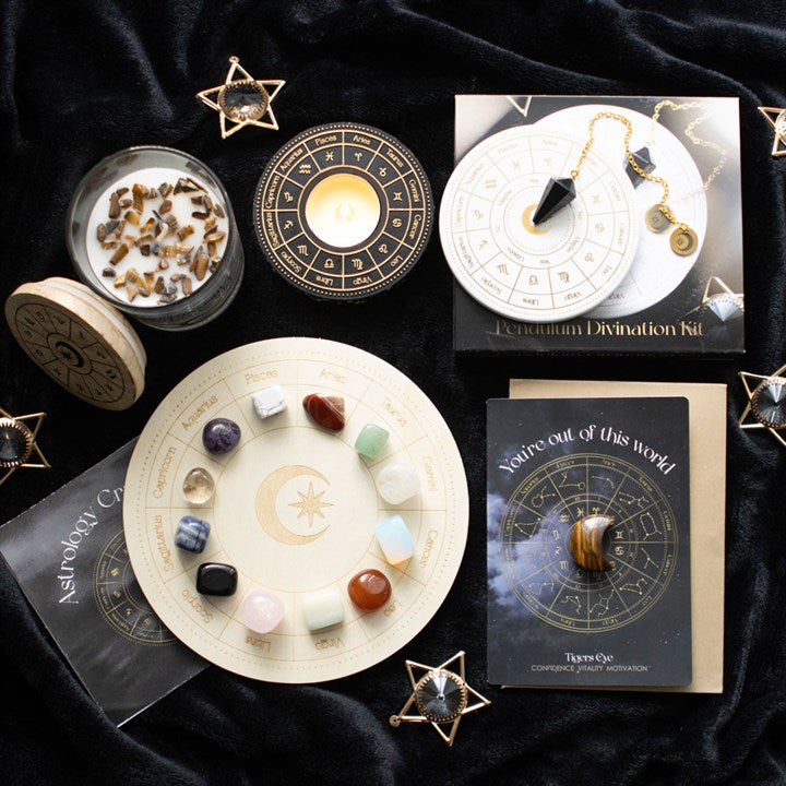Astrology Wheel Crystal Grid Set-Sociodigi