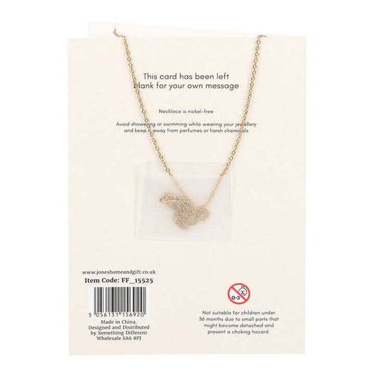 Blue Aura Crystal Mushroom Necklace Greeting Card N/A