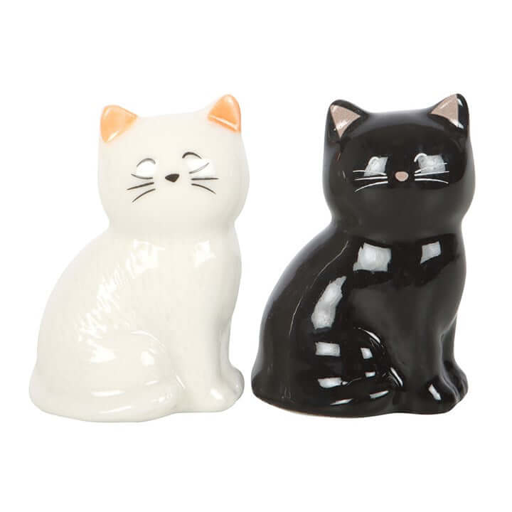 Set of 24 White & Black Lucky Cat Charms in a Box