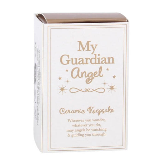 Set of 24 Guardian Angel Ceramic Keepsakes in Display