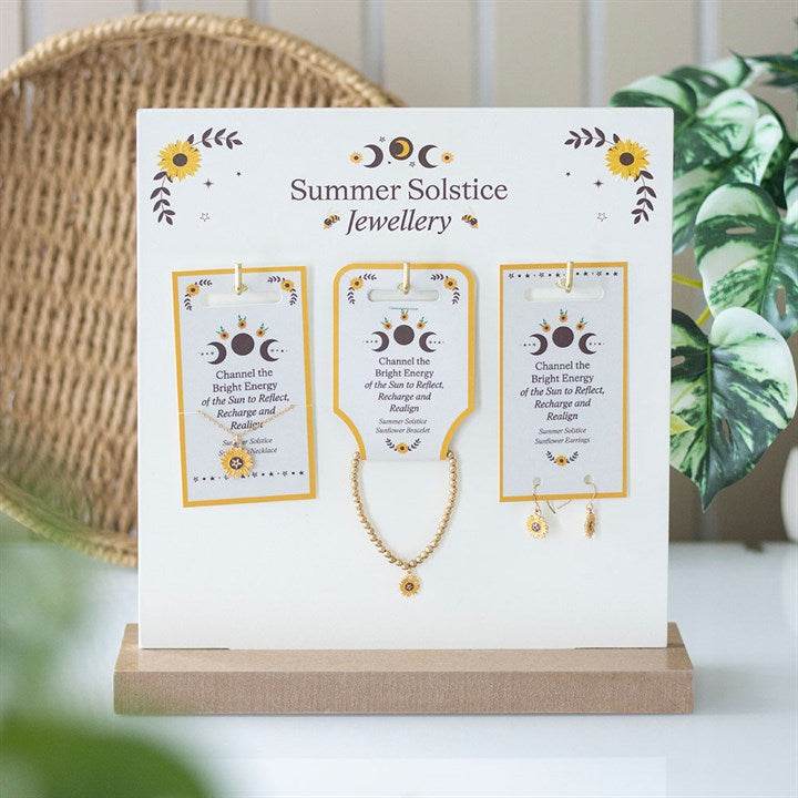 Set of 18 Summer Solstice Jewellery Pieces with Countertop Display – Earrings, Bracelets & Necklaces-Sociodigi