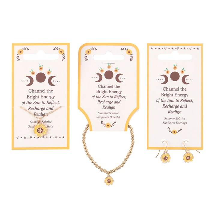 Set of 18 Summer Solstice Jewellery Pieces with Countertop Display – Earrings, Bracelets & Necklaces-Sociodigi