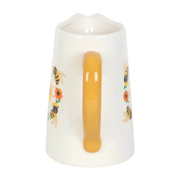 Bee and Sunflower Ceramic Flower Jug-Sociodigi