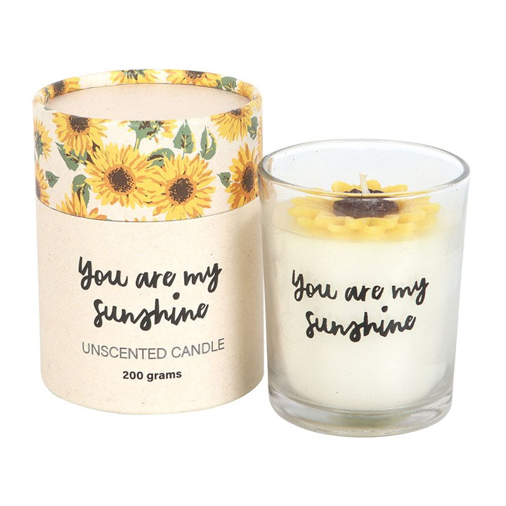 You Are My Sunshine Candle with 3D Sunflower-Sociodigi