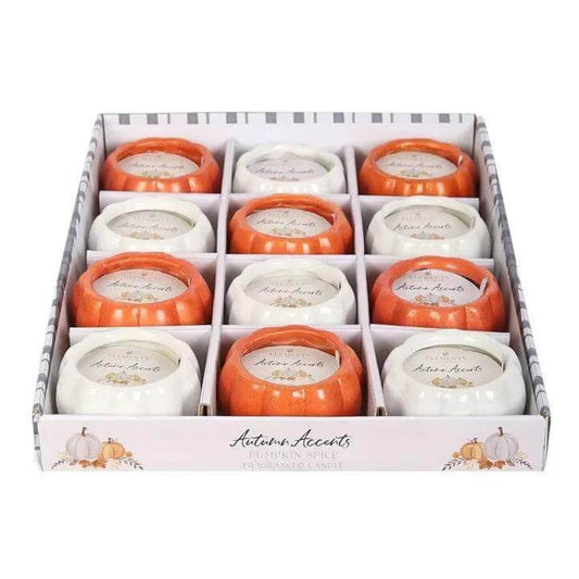Set of 12 Scented Pumpkin Candles-Sociodigi