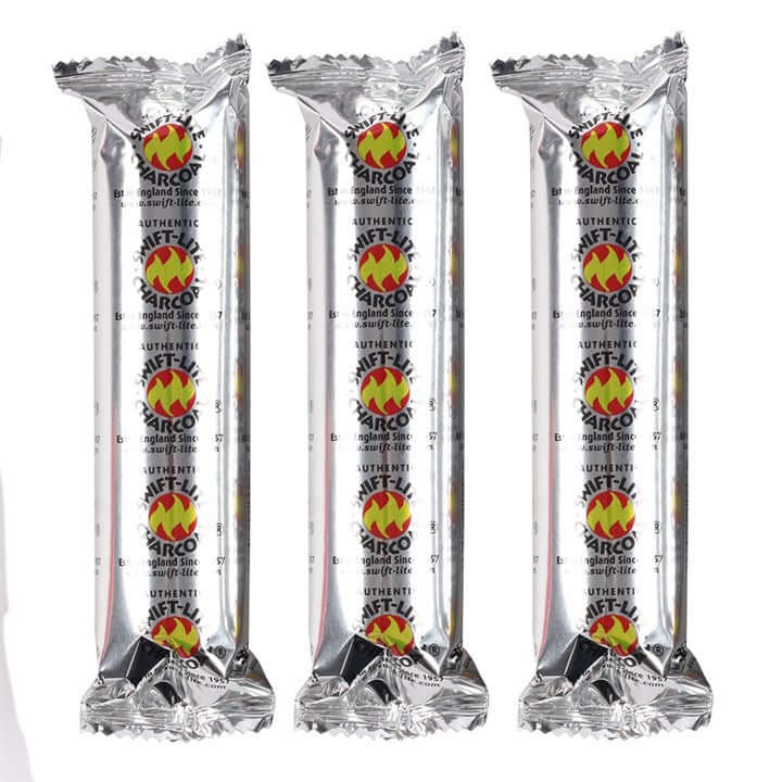 Set of 3 packs of Excelsior swift lite charcoal discs for burning resins and incense.