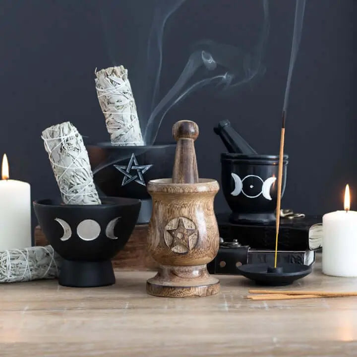 Soap Stone Triple Moon Pestle and Mortar-Sociodigi