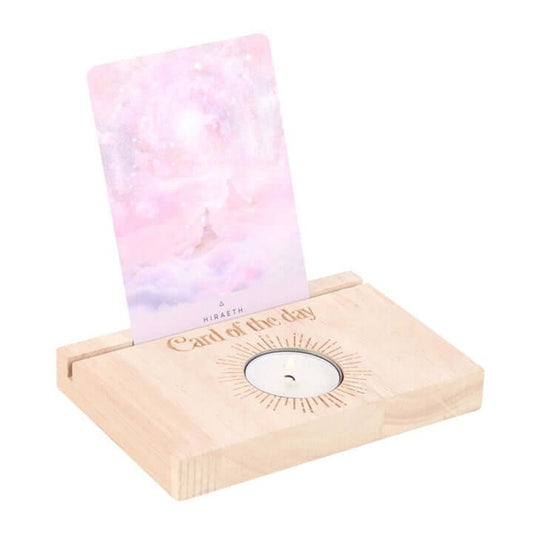 Natural Card of the Day Tarot Card Stand Tealight Holder N/A