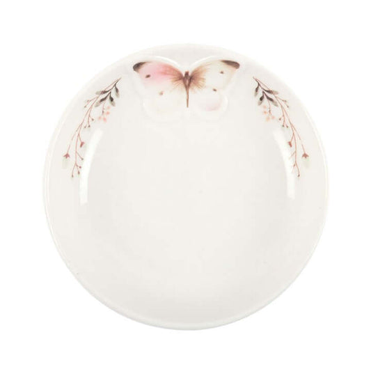 White Butterfly Trinket Dish N/A