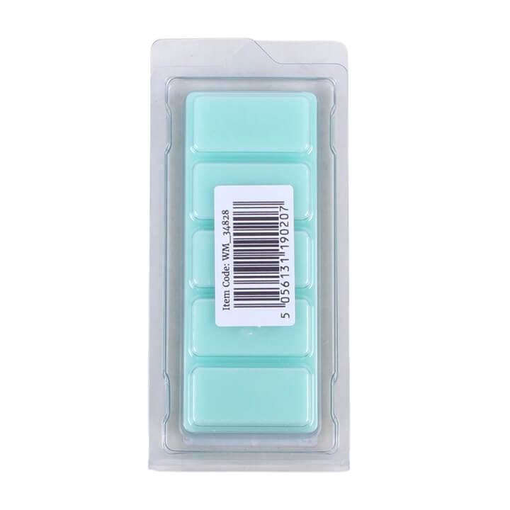 Alpine Escape 50g Wax Melt snap bar with five segments in clear packaging, perfect for tealight and electric wax burners.