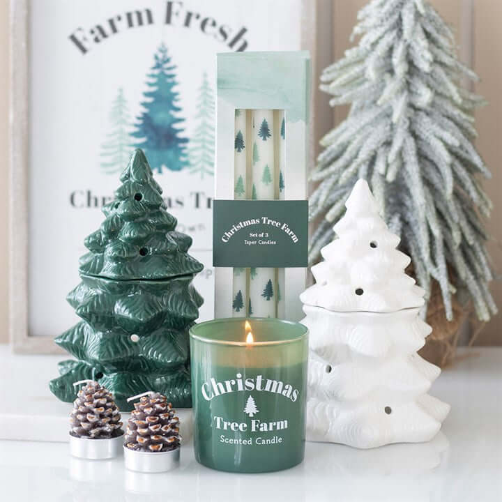 Green Fir Tree Oil Burner and Wax Warmer N/A