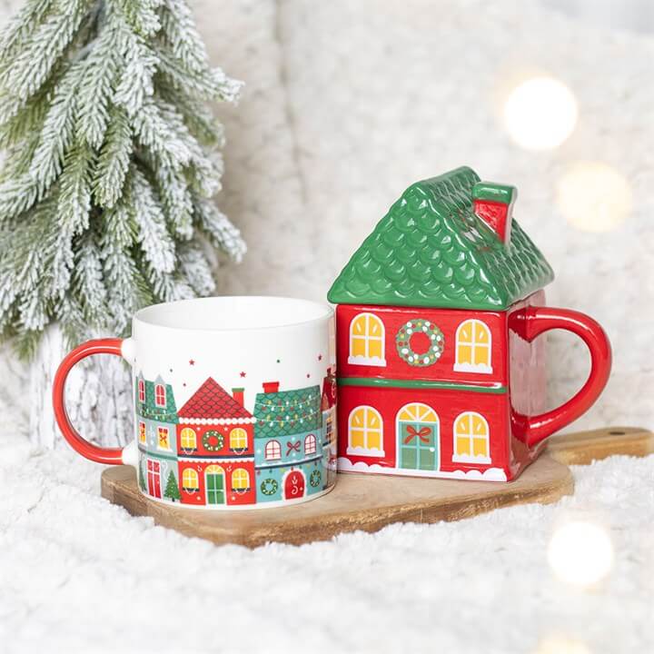 Christmas Street Print Mug