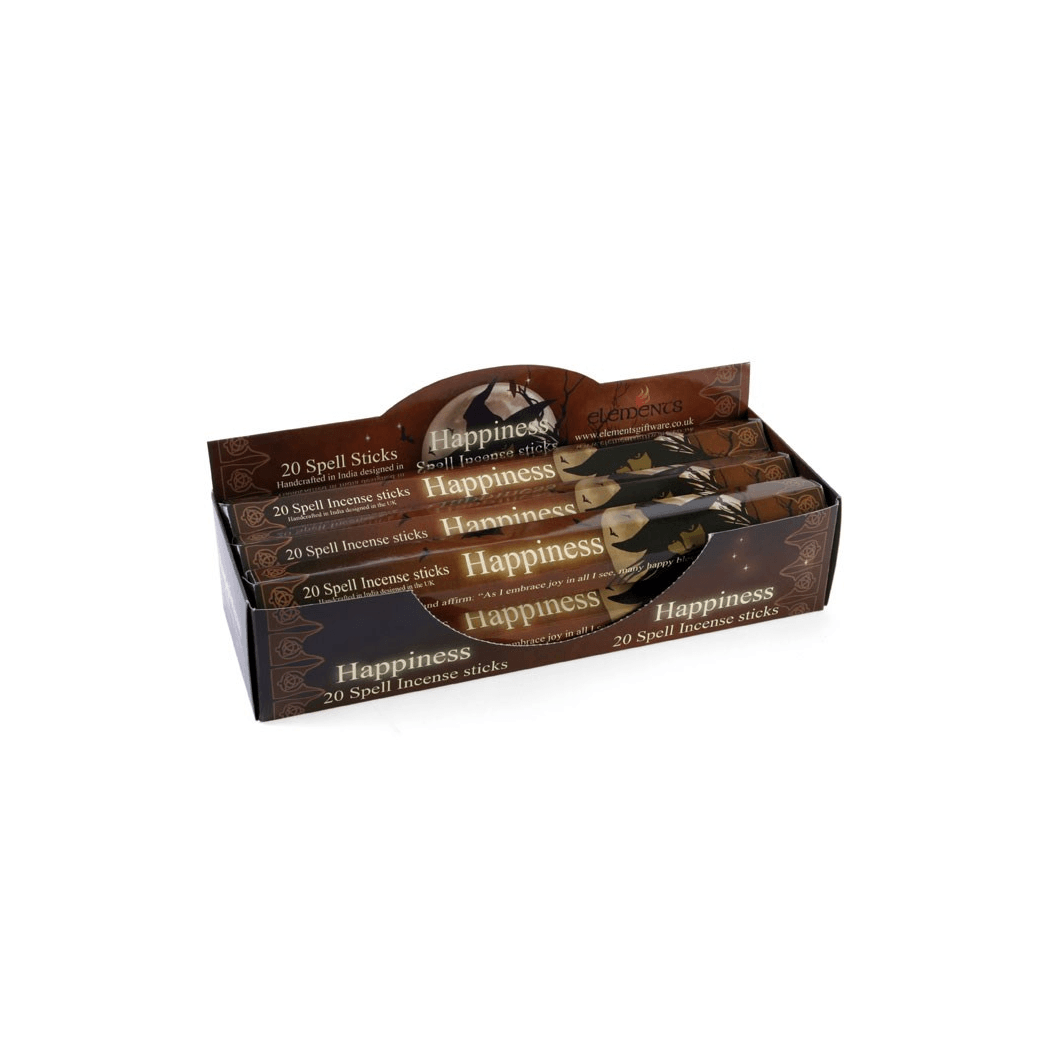 Set of 6 Packets of Happiness Spell Incense Sticks by Lisa Parker