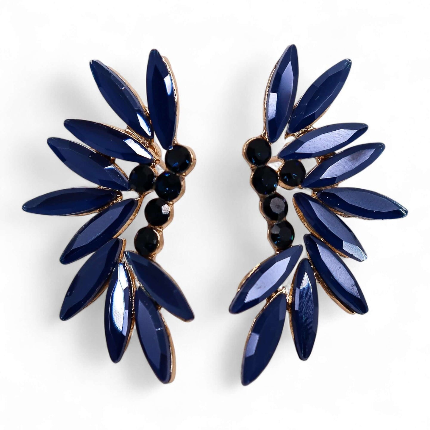 Royal Blue Vintage Glass Fairies Earrings