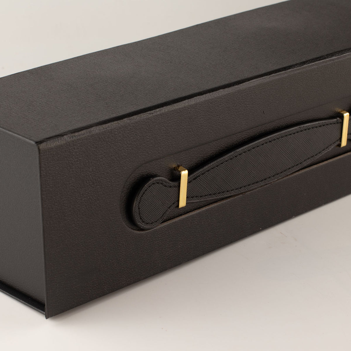 Flat Pack Gift Box - Wine Box Shape (33.5x10x10.5cm) - Black