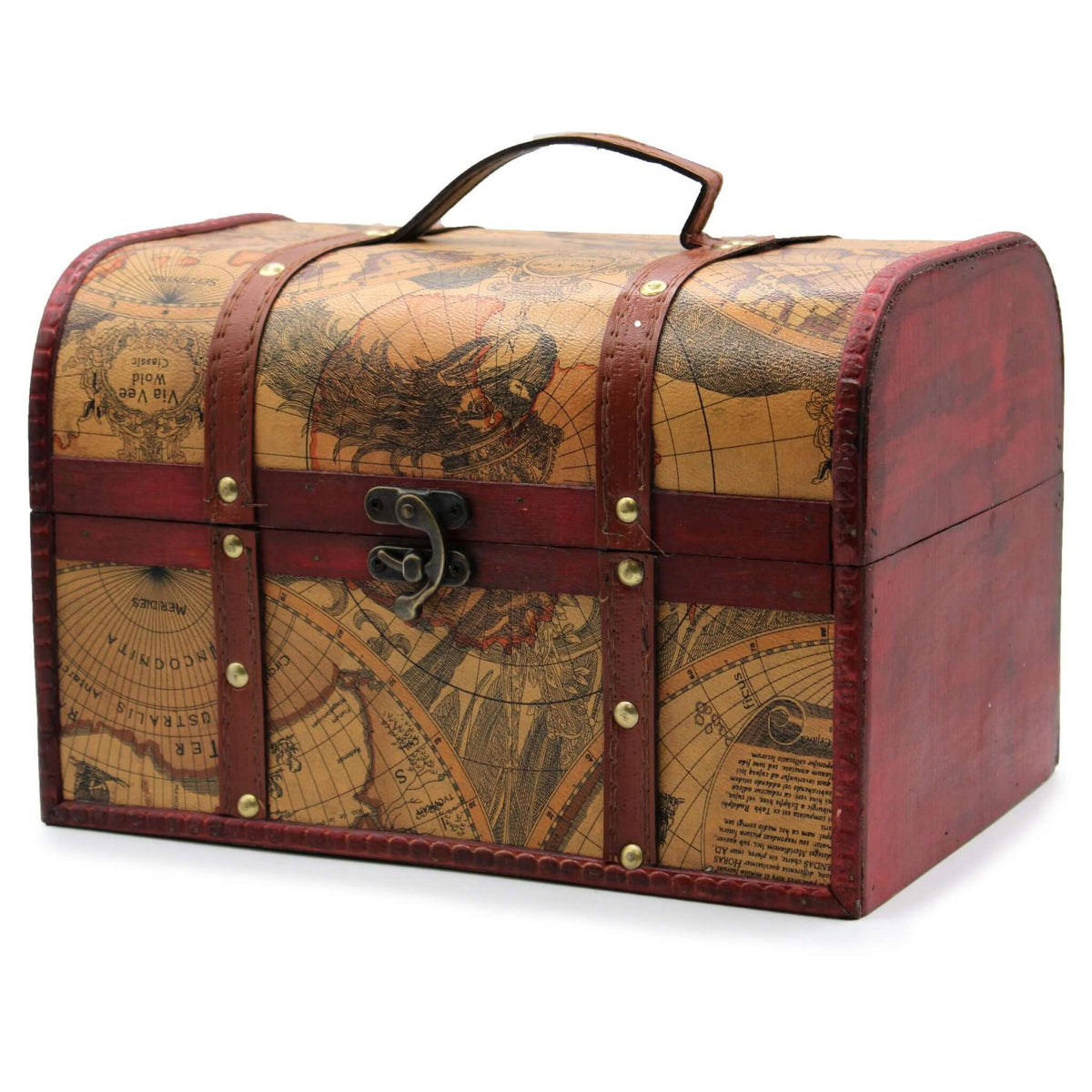 Old Map Chest boxes - Set of 3