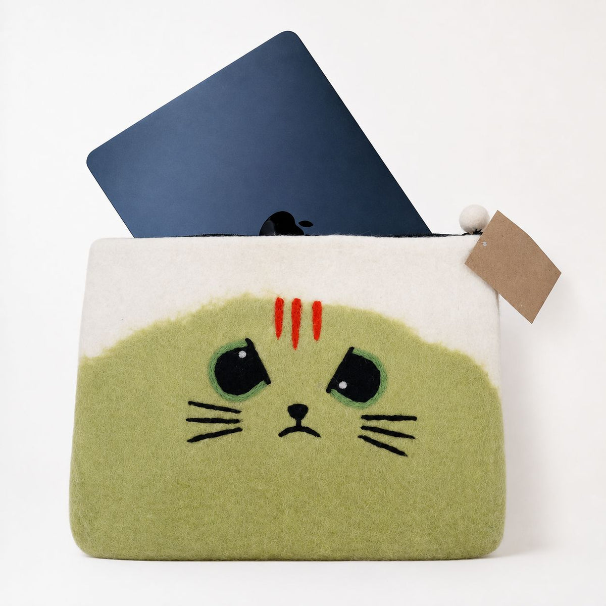 Felt Laptop Pouch (up to 14") - Grumpy Cat