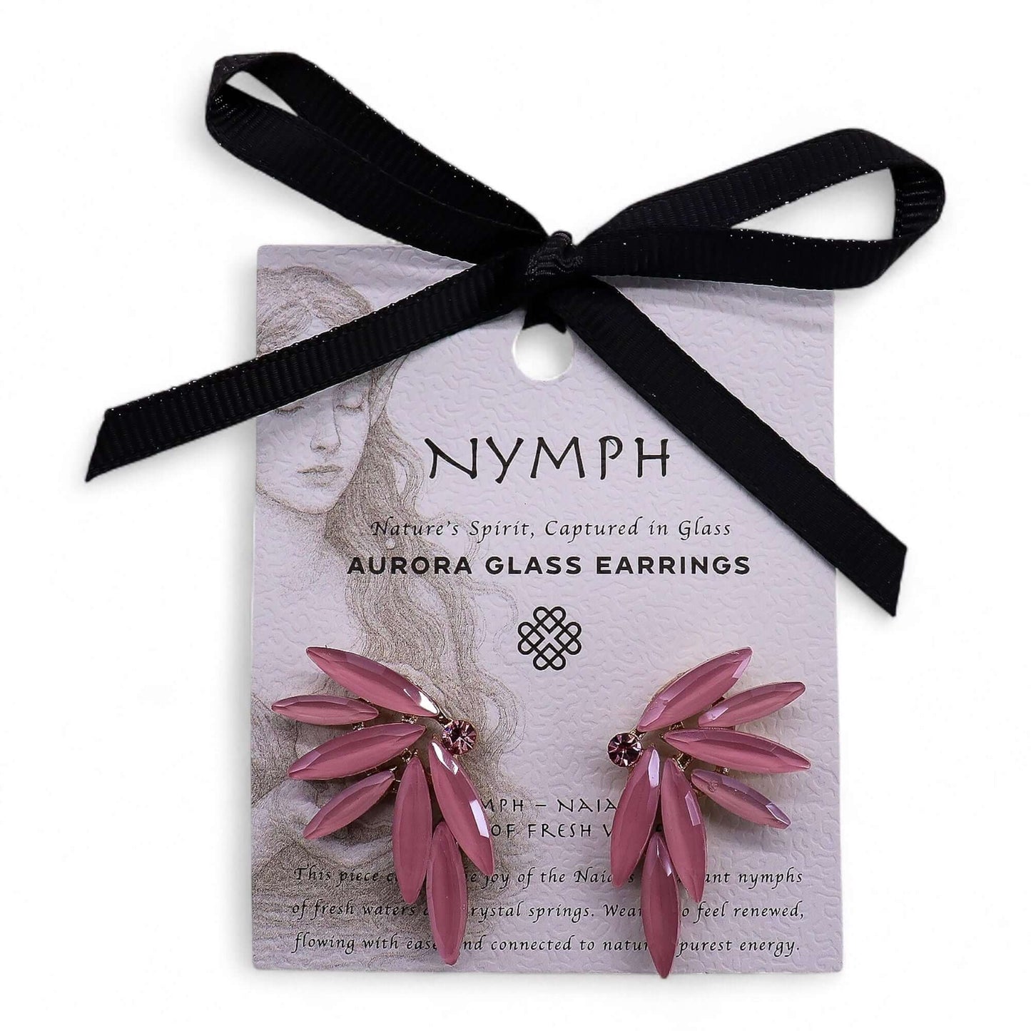 Soft Pink Vintage Glass Fairies Earrings