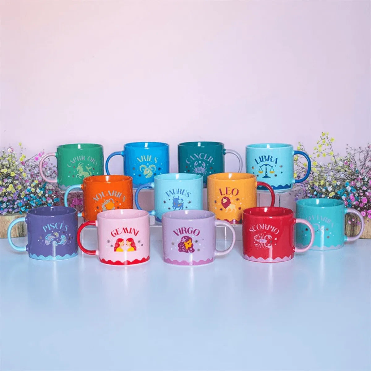 Set of 12 Zodiac Zest Mugs