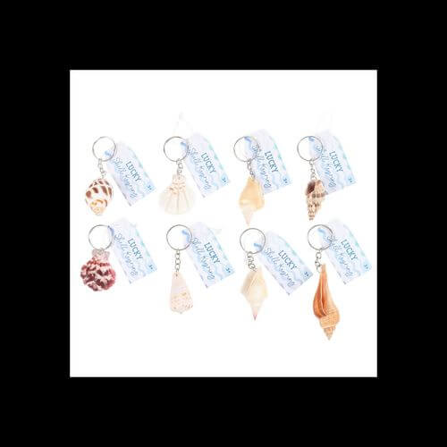 Set of 36 Resin Seashell Keyrings in Display N/A