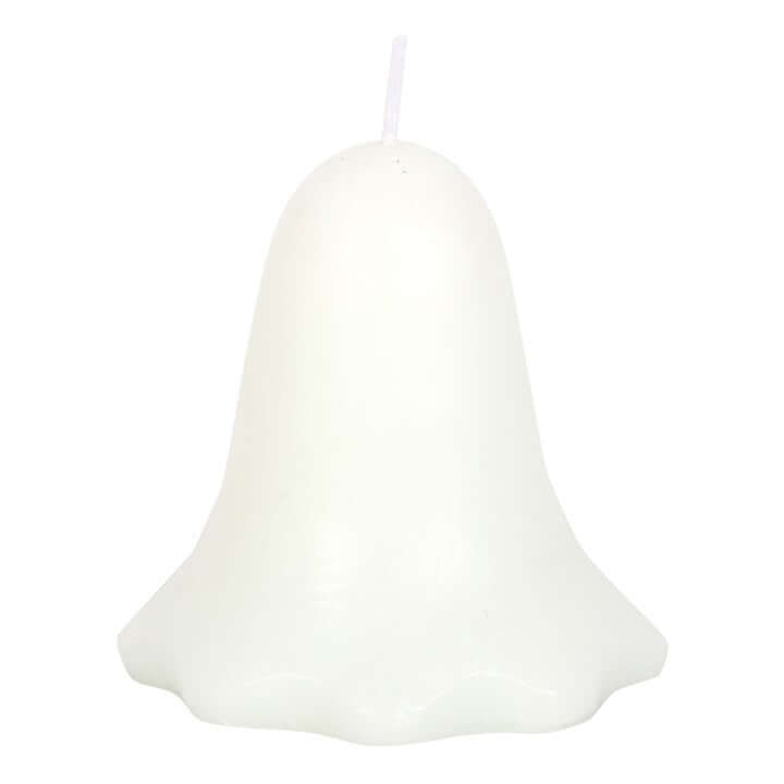 10cm Unscented Ghost Candle in the shape of a friendly ghost, perfect for Halloween decorations.