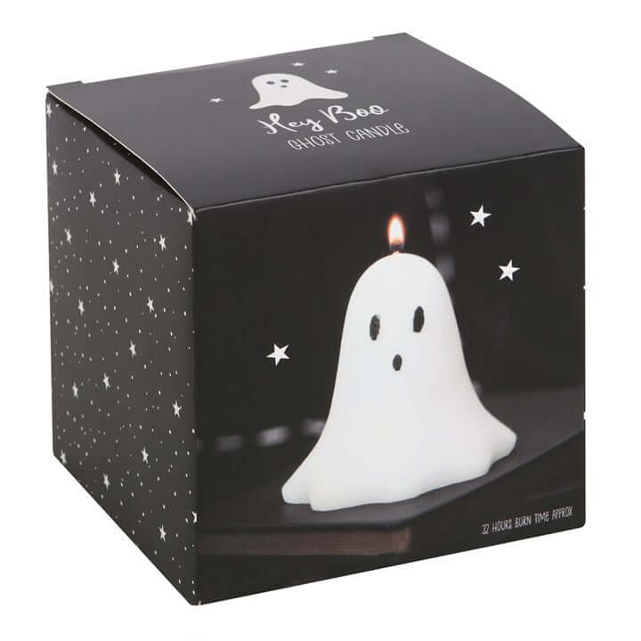 10cm Unscented Ghost Candles in a playful ghost-shaped design, perfect for Halloween decor.