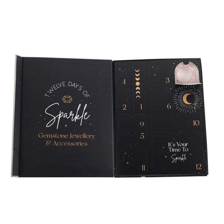 12-Day Crystal Jewellery Advent Calendar Amethyst, Rose Quartz & Clear Quartz-Sociodigi