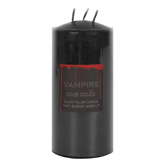 15cm Vampire Tears Pillar Candle with gothic red drip effect, perfect for Halloween and home decor.