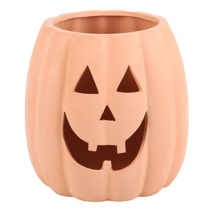 25cm Terracotta Cut-Out Pumpkin Decoration – Halloween Ornament-Sociodigi
