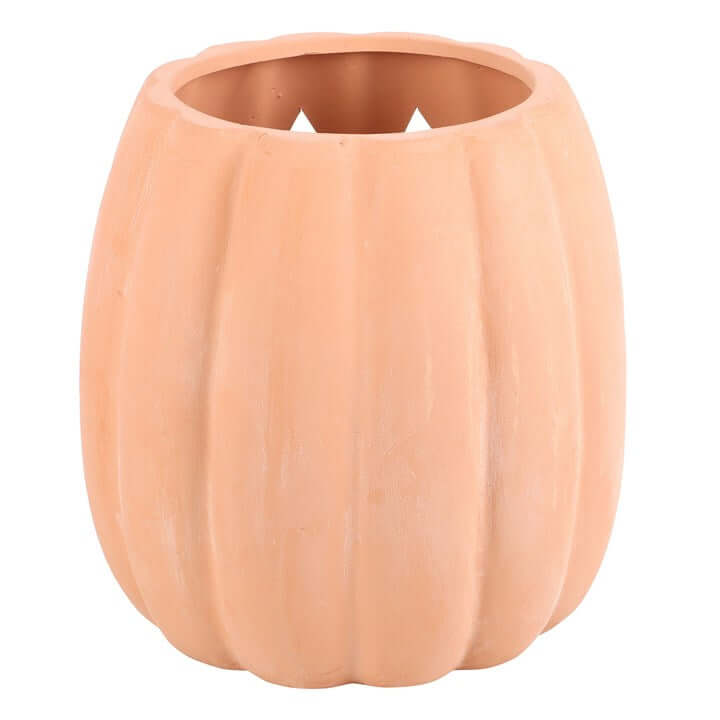 25cm Terracotta Cut-Out Pumpkin Decoration – Halloween Ornament-Sociodigi