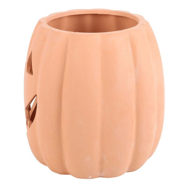 25cm Terracotta Cut-Out Pumpkin Decoration – Halloween Ornament-Sociodigi