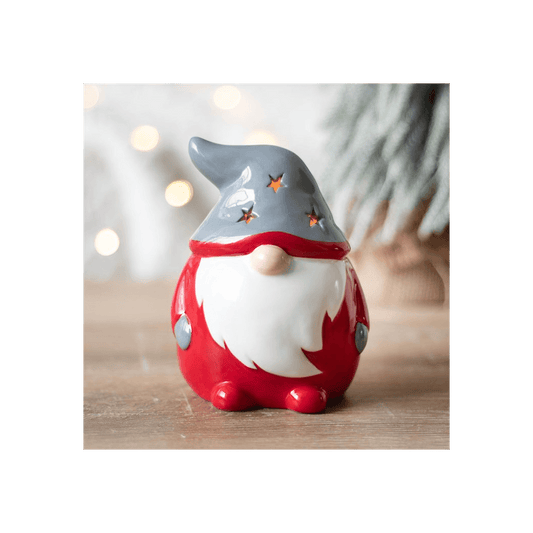 Red and Grey Gonk Tealight Holder