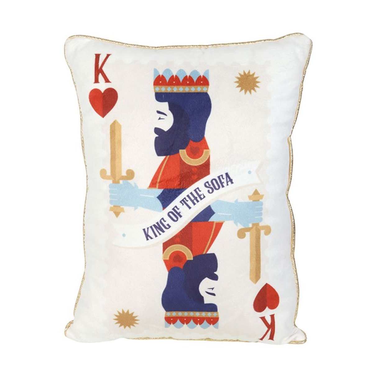 King of the Sofa Playing Card Cushion N/A