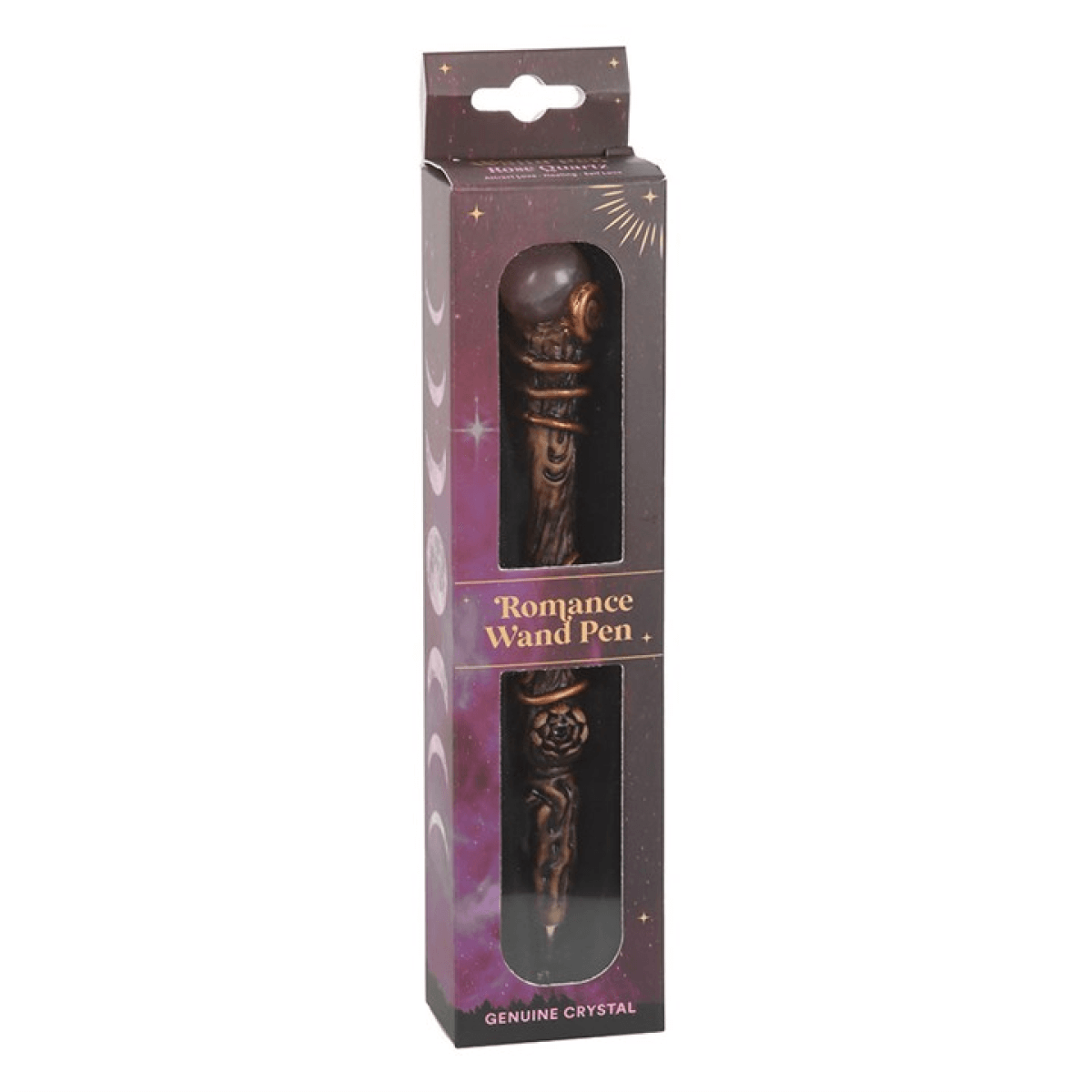 Boxed 'Romance Wand Pen' with a decorative design on a white background