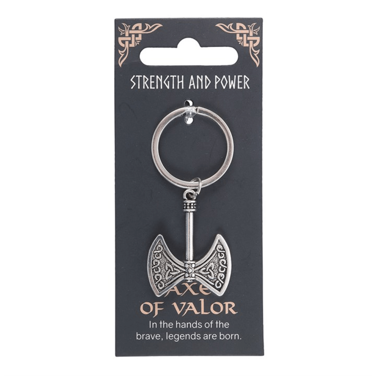 Strength and Power Axe of Valor Keyring