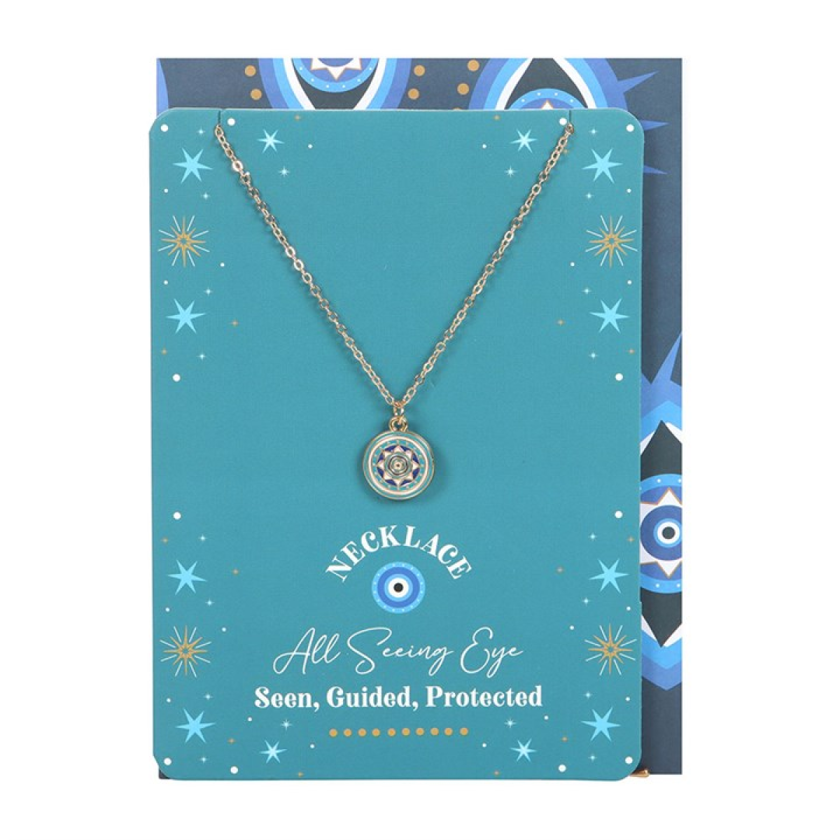 All Seeing Eye Necklace on Greeting Card N/A