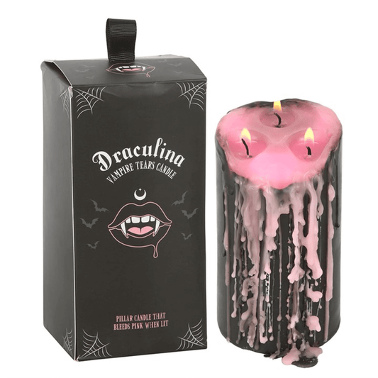 Large Pink Vampire Tears Pillar Candle