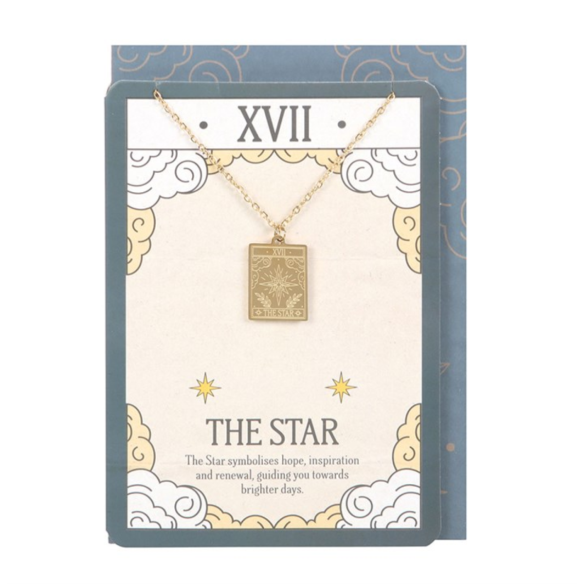 The Star Vintage Tarot Necklace on Greeting Card N/A
