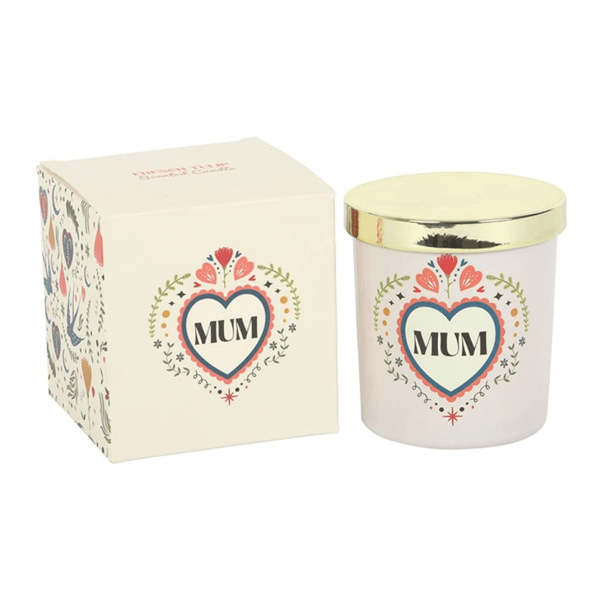 Mum Folk Heart French Tulip Candle N/A