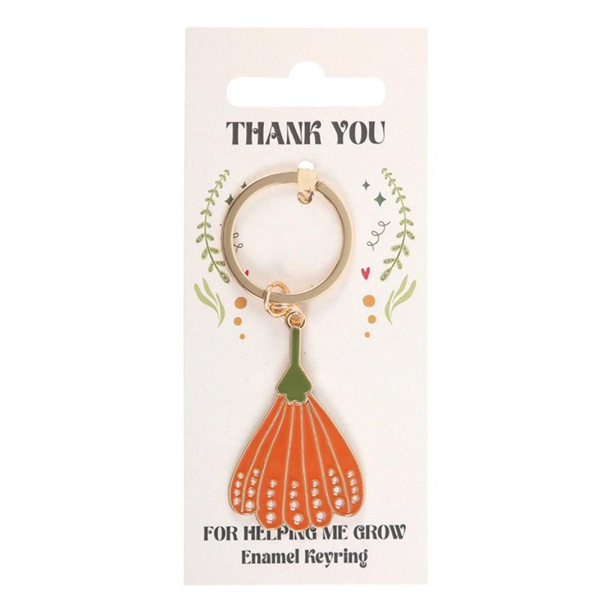 Thank You for Helping Me Grow Flower Keyring N/A