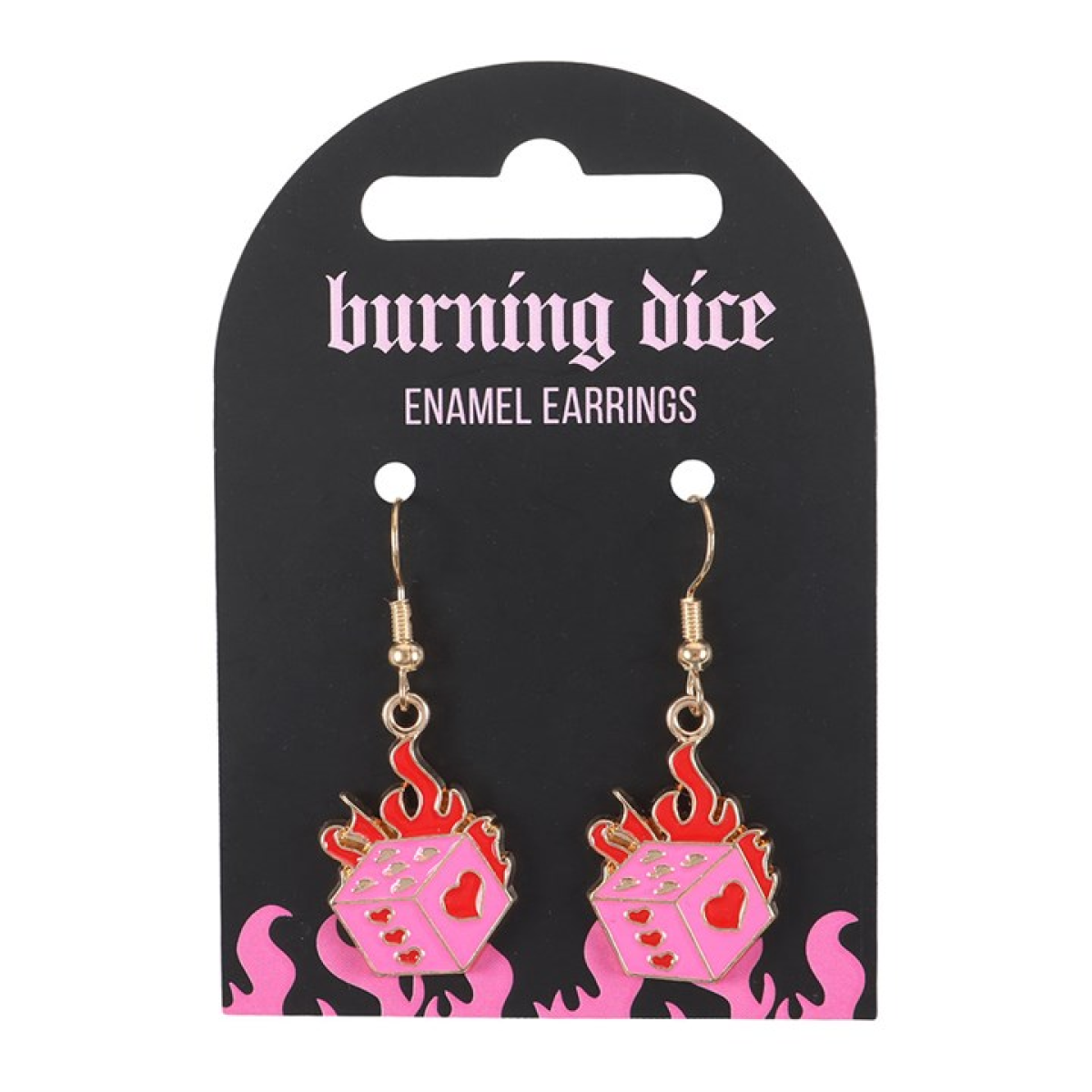 Burning Dice Earrings N/A