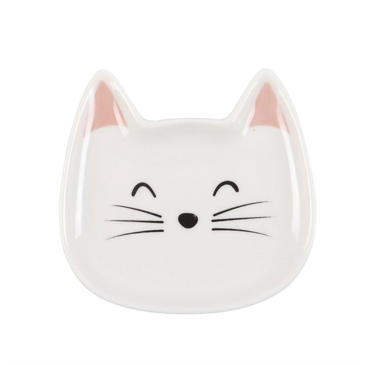 White Cat Face Trinket Dish N/A