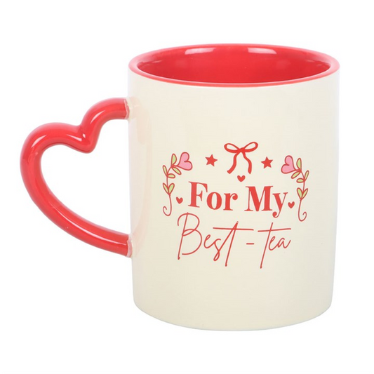 For My Best-Tea Mug with Heart Handle N/A
