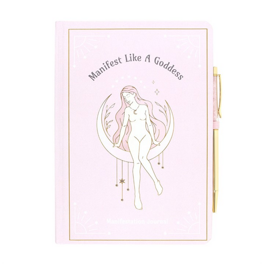 Goddess Energy A5 Manifestation Journal and Rose Quartz Crystal Pen N/A