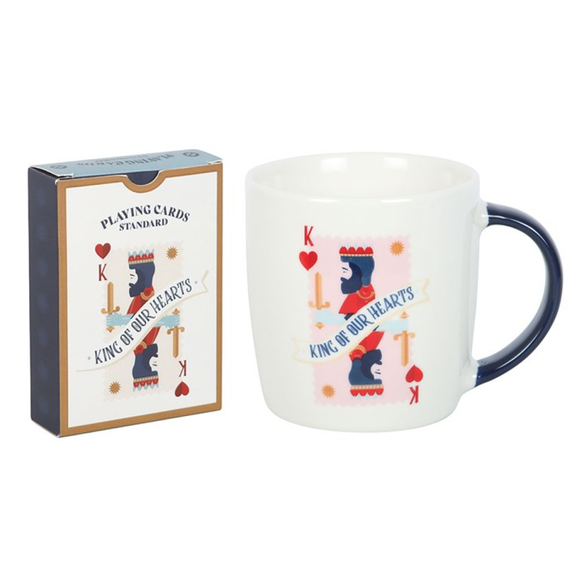 King of Our Hearts Mug and Playing Cards Set N/A