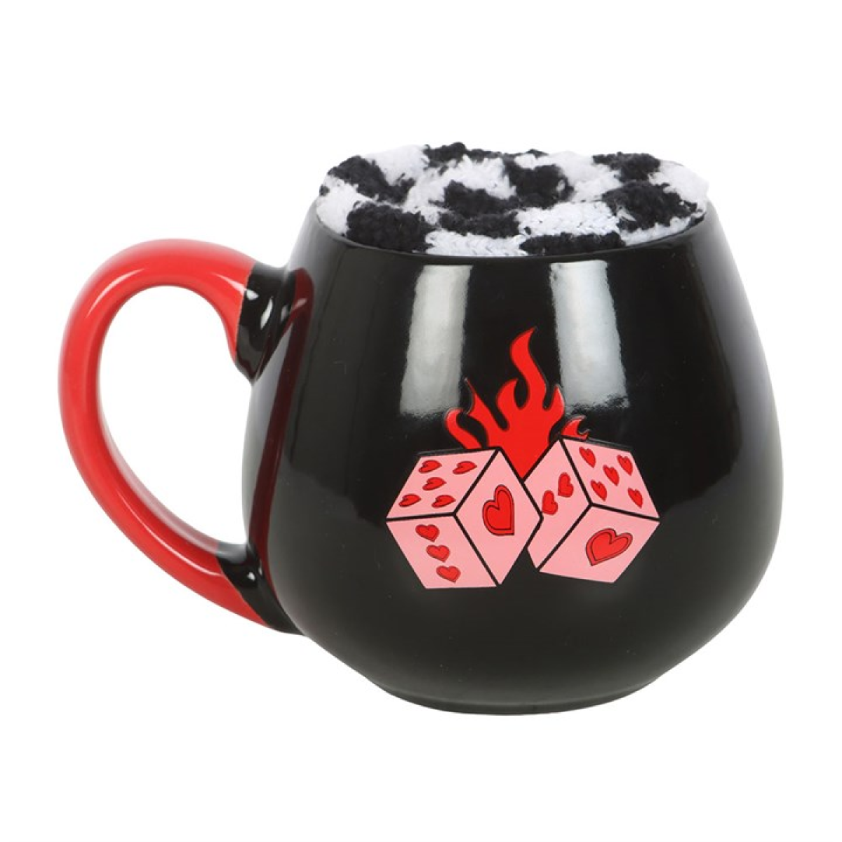 Black Dice Mug and Socks Set N/A