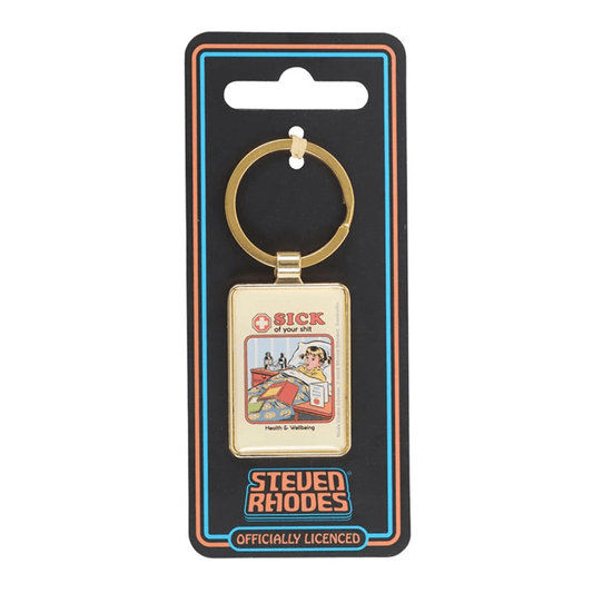 Keychain in packaging with 'Sick' and 'Steven Rhodes' branding