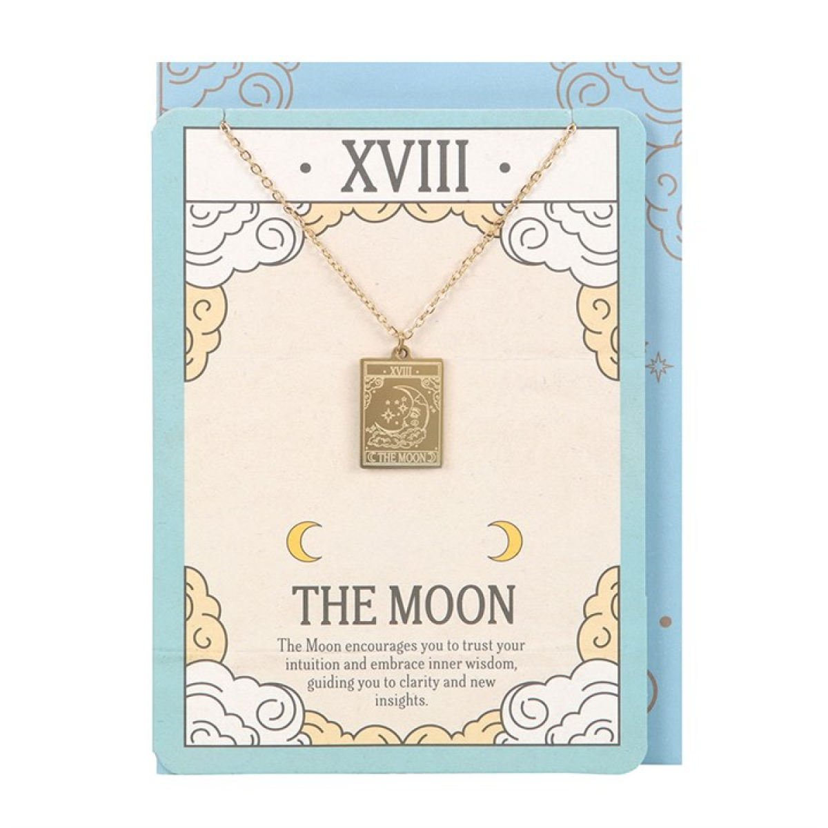 The Moon Vintage Tarot Necklace on Greeting Card N/A