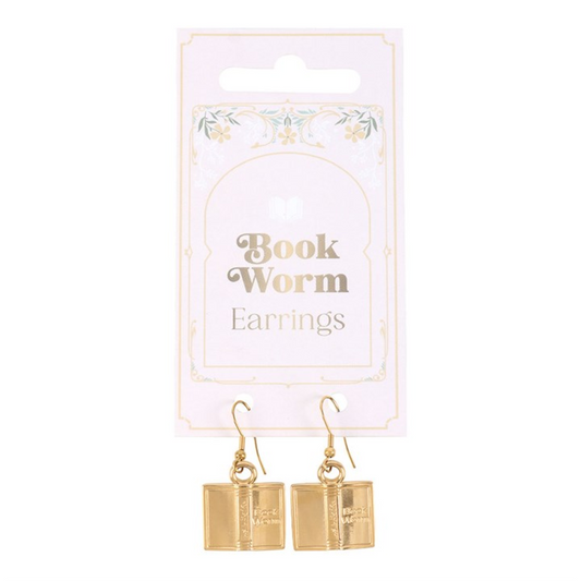 Book Worm Earrings N/A