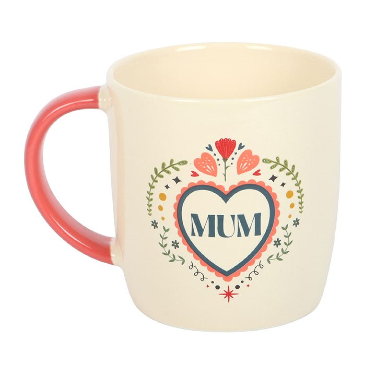 Mum Folk Heart Mug N/A